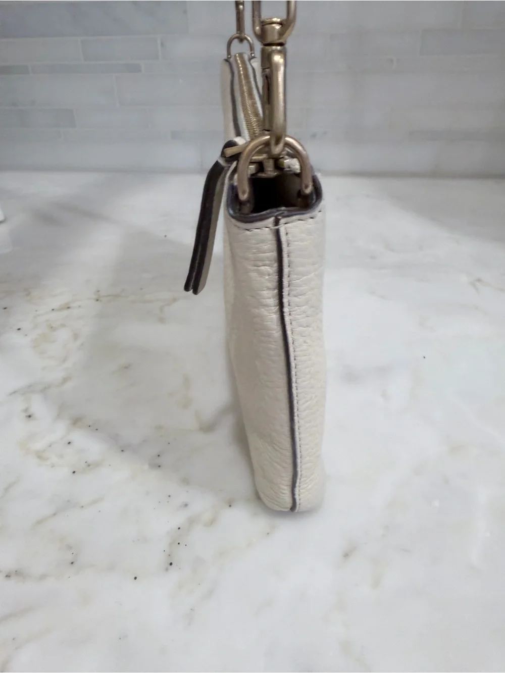 Tory Burch Small Kira Pebbled Leather Top Crossbody